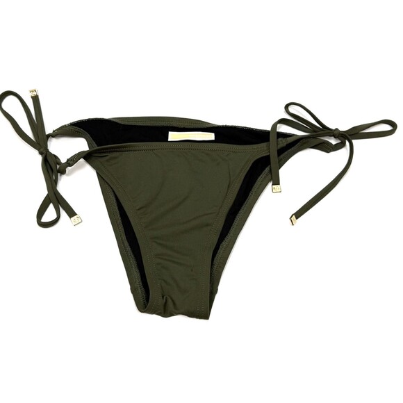 Michael Kors String Side Tie Bikini Stud Triangle Top Green Designer‎ Swim Small - Picture 3 of 7